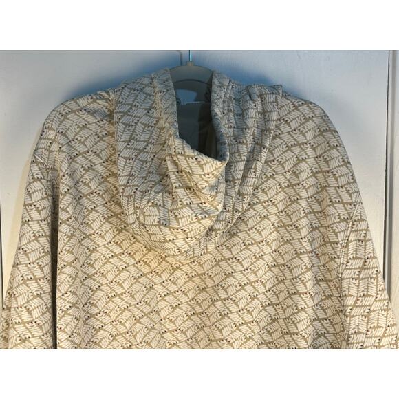 Nike Logo Hoodie Sweatshirt XL Khaki Logo Basketball Streetwear Skater - Picture 6 of 8